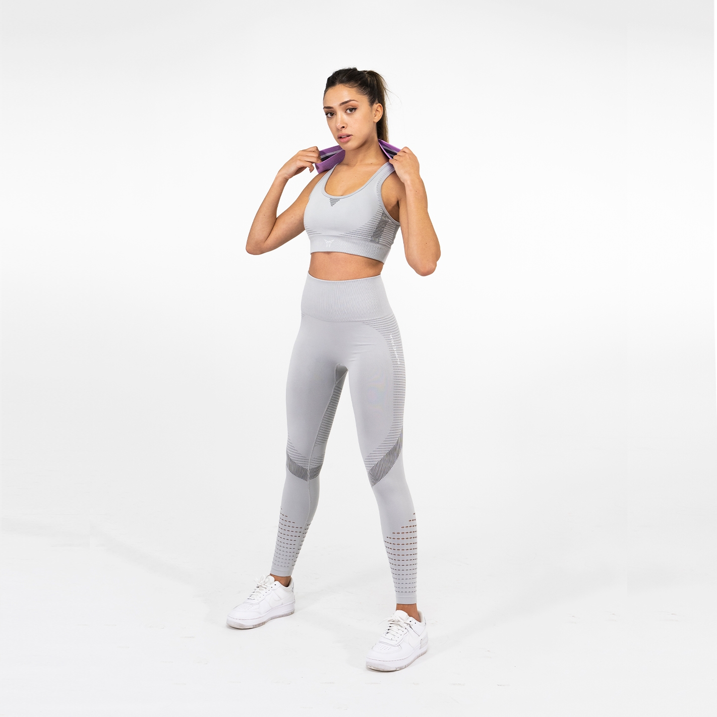 IMPERIA - Seamless Legging Gris Micro Técnico